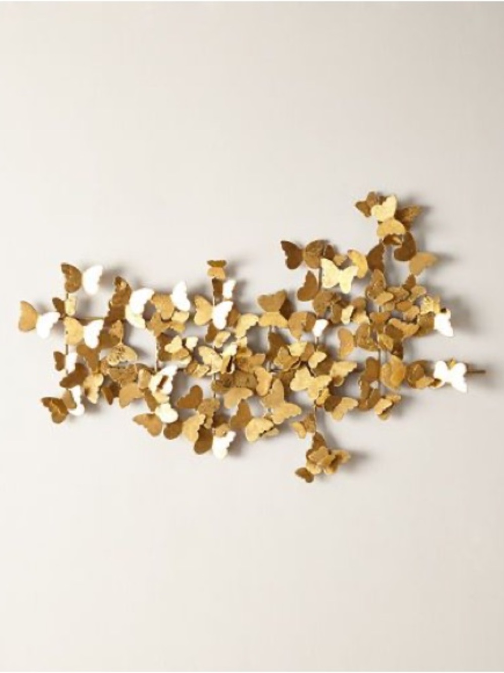 Jamie Young for Neiman Marcus 41-Inch Gilt Iron Butterfly Wall Sculpture